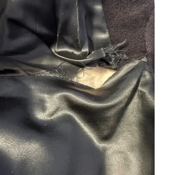 VTG 100% Imported Cashmere Overcoat Mens Black Cashmere Deluxe Roger Laurence - Picture 13 of 13